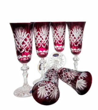 Marika Čaše za šampanjac Ruby Crystal 150ml s ananasom