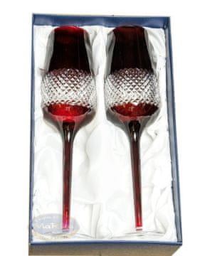 Marika kristalne čaše za šampanjac Ruby kristal, 2 kom.