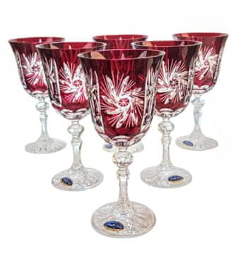 Marika Čaše za vino od rubinskog kristala 220ml, mlinac za masline, 6 komada
