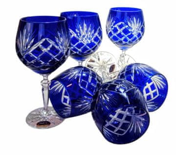 Marika Čaše za vino od kobaltnog kristala 280 ml s mirisom ananasa