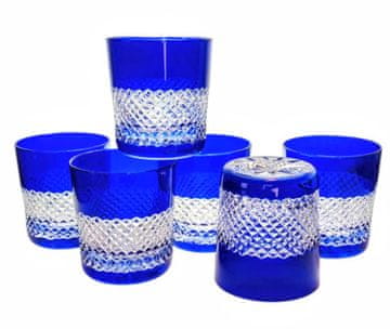 Marika Čaše za viski od kobaltnog kristala 280 ml Krateczka