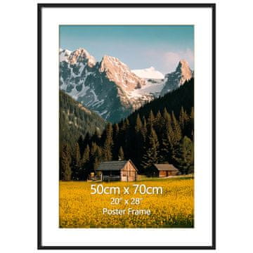Ey! Okvir za foto poster 50x70 cm Crni aluminijski okvir za fotografije B2