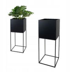 DE Metalna posuda za cvijeće, poklopac crne boje, Hillion M 32x32x76