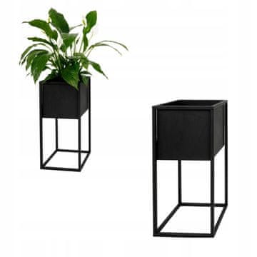 DE VREĆICA ZA CVIJEĆE Crna metalna obloga za vrećice Loft Monaco S 28x28x60