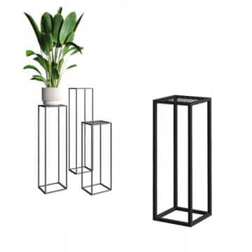 DE STOJEĆA CVJETNJAK Metalni Loft Crna Moderna Mreža Renes S 19x19x60