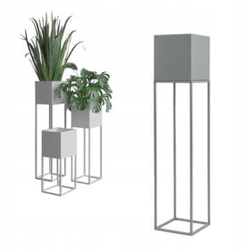 DE POSUDA ZA CVIJEĆE Srebrni metalni poklopac za posudu Lorient L 19x19x87cm