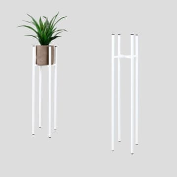 DE Stalak za cvjetne posude metalni bijeli Loft Cholet M MAX POT 18,5 cm