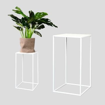 DE STOJEĆA CVJETNJAK Metalni Loft Bijeli Moderni Dizajn Brest S 25x25x47