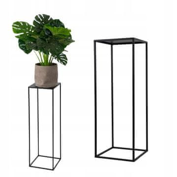 DE STOJEĆA CVJETNJAK Metalni Loft Crni Moderni Dizajn Brest L 25x25x77