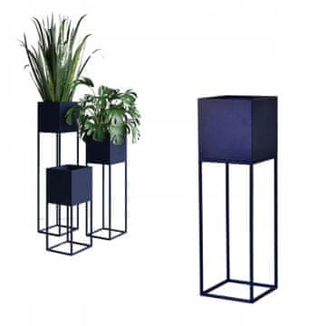 DE TEGLJIVA ZA CVIJEĆE Metalni poklopac za teglu Plava Lorient M 19x19x67cm