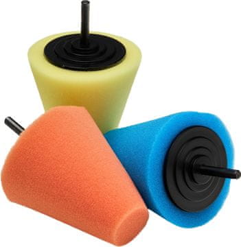 Kraft&Dele Spužve za poliranje, konusne, za felge 150 mm, set od 3, KD1592