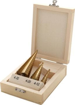 Kraft&Dele Stupčaste svrdla 4-12, 4-20, 4-32 mm 3 kom KD10244
