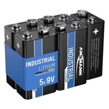 Ansmann 9V industrijske litijeve baterije, pakiranje od 5 komada