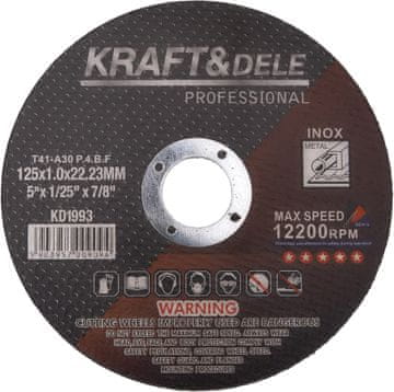 Kraft&Dele Metalna rezna ploča 125x1,0x22,23 mm KD1993
