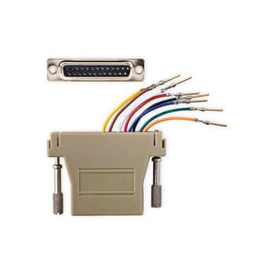 Nedis Serijski adapter | Adapter | D-SUB 25-pinski ženski | RJ45 ženski | Niklani | Boja slonovače | Kutija