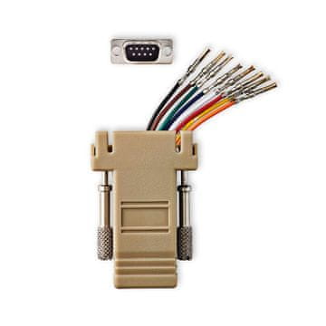 Nedis Serijski adapter | Adapter | D-SUB 9-pinski ženski | RJ45 ženski | Niklani | Boja slonovače | Kutija