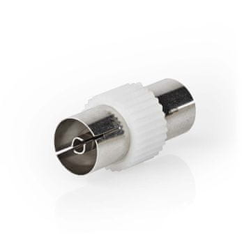 Nedis Satelitski i antenski adapter | IEC (koaksijalni) ženski | IEC (koaksijalni) ženski | Niklani | 75 Ohma | Ravni | Metal / Plastika | Bijela | 1 kom. | Kutija