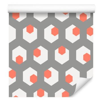 Tapete geometrijskih oblika u retro stilu za dnevni boravak i spavaću sobu 50x1000 cm