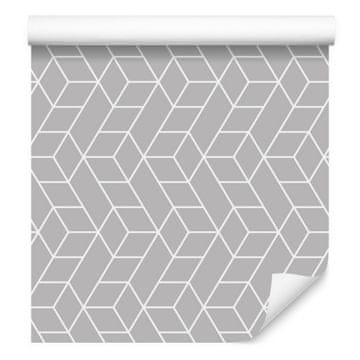 Tapeta s geometrijskim uzorkom i kockicama za dnevni boravak i spavaću sobu 50x1000 cm
