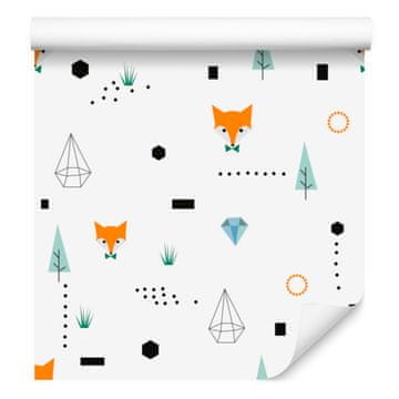 Elegantne tapete s lisicama za dnevni boravak i spavaću sobu 50x1000 cm