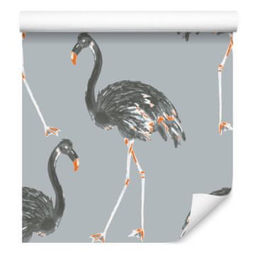 Tapeta s oslikanim flamingosima za dnevni boravak i spavaću sobu 50x1000 cm