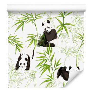 Fototapeta s pandama i biljkama za dnevni boravak i spavaću sobu 50x1000 cm