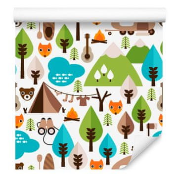 Tapeta Drveće zelene planine lisice za dnevni boravak i spavaću sobu 50x1000 cm