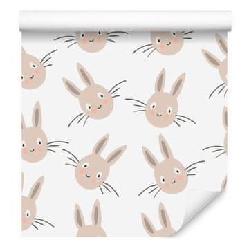 Tapeta smeđih zečeva za dnevni boravak i spavaću sobu 50x1000 cm