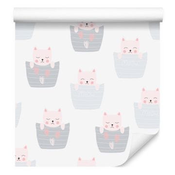 Tapeta s mačkama za dnevni boravak i spavaću sobu 50x1000 cm