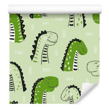 Fototapeta s dinosaurima i prirodom za dnevni boravak i spavaću sobu 50x1000 cm