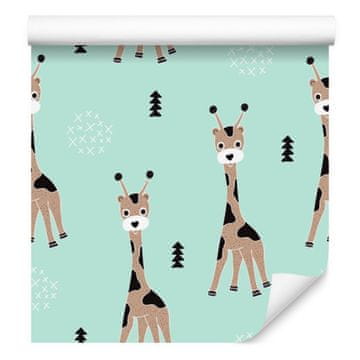 Fototapeta sa safari životinjama i drvećem za dnevni boravak i spavaću sobu 50x1000 cm