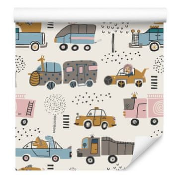 Fototapeta Automobili Drveće i životinje za dnevni boravak i spavaću sobu 50x1000 cm
