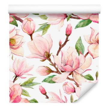 Fototapeta s proljetnim cvijećem i magnolijom za dnevni boravak i spavaću sobu 50x1000 cm