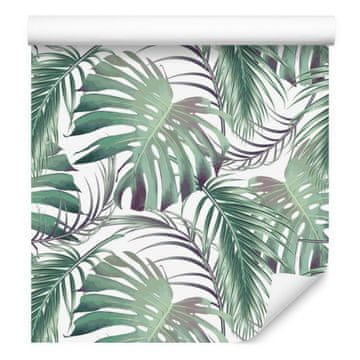 Tapeta s palminim i monstera lišćem za dnevni boravak i spavaću sobu 50x1000 cm