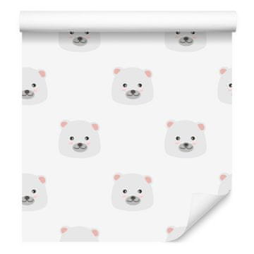 Tapeta s slatkim polarnim medvjedima za dnevni boravak i spavaću sobu 50x1000 cm