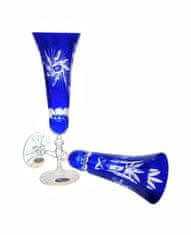 Marika Čaše za šampanjac od kobaltnog kristala 170 ml Olive Grinder