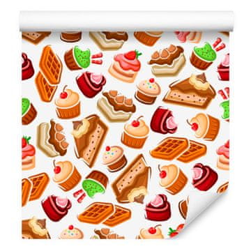 Tapeta Šareni slatki kolači za dnevni boravak i spavaću sobu 50x1000 cm