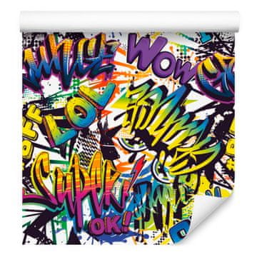 Tapeta sa šarenim grafitima za dnevni boravak i spavaću sobu 50x1000 cm