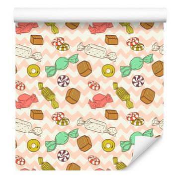 Tapeta Candy before cik-cak uzorak za dnevni boravak i spavaću sobu 50x1000 cm