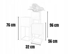 DE Metalna posuda za cvijeće, poklopac crne Hillion S 32x32x56
