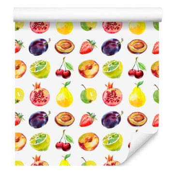 Tapeta s voćem jabuke i trešnje za dnevni boravak i spavaću sobu 50x1000 cm