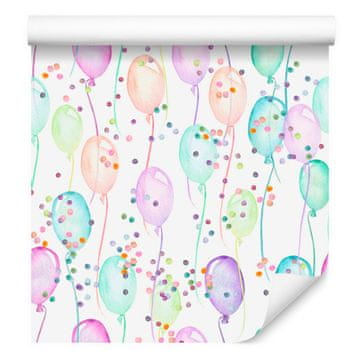 Tapeta s pastelnim balonima za dnevni boravak i spavaću sobu 50x1000 cm