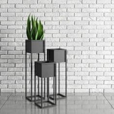 DE Metalna posuda za cvijeće, crna, Loft Nantes, veličina L 23x23x90