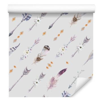Tapete sa strelicama u boho stilu za dnevni boravak i spavaću sobu 50x1000 cm