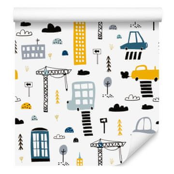 Tapeta s automobilima za dnevni boravak i spavaću sobu 50x1000 cm