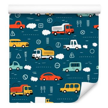 Tapeta Automobili i šareni automobili za dnevni boravak i spavaću sobu 50x1000 cm