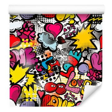 Graffiti tapeta za dnevni boravak i spavaću sobu 50x1000 cm