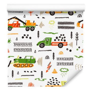 Fototapeta Kamioni, bageri i automobili za dnevni boravak i spavaću sobu 50x1000 cm