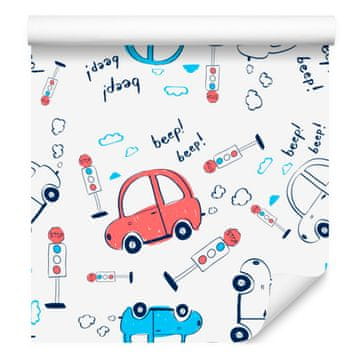 Tapeta Automobili i oblaci za dnevni boravak i spavaću sobu 50x1000 cm
