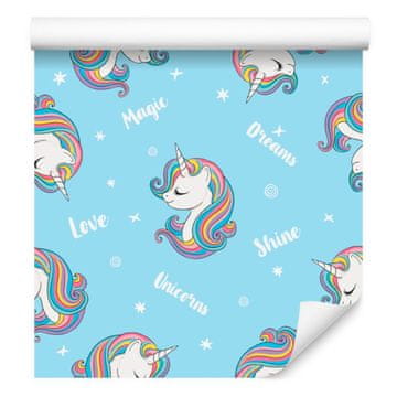 Tapeta s magičnim jednorozima za dnevni boravak i spavaću sobu 50x1000 cm